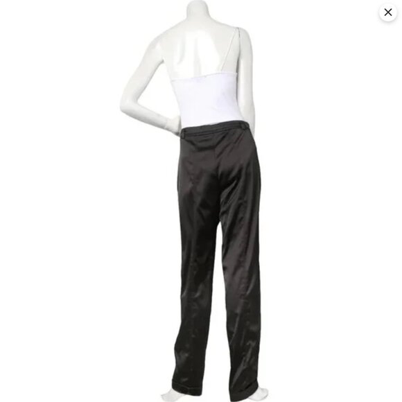 Hugo Boss Satin Straight Leg Dress Pants Black Trousers Party Fancy Classic - Picture 3 of 16